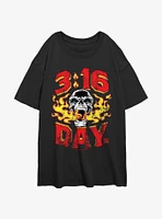 WWE 3:16 Day Stone Cold Steve Austin Girls Oversized T-Shirt