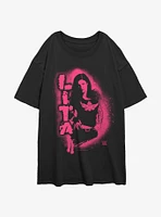 WWE Lita Stencil Portrait Girls Oversized T-Shirt