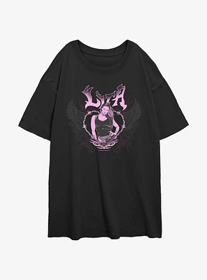 WWE Lita Gothic Y2K Style Portrait Girls Oversized T-Shirt