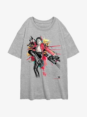 WWE Shinsuke Nakamura Color Pop Girls Oversized T-Shirt
