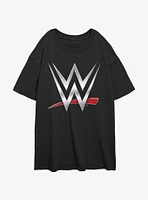 WWE Chrome Logo Girls Oversized T-Shirt