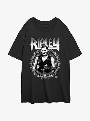 WWE Rhea Ripley Metal Girls Oversized T-Shirt