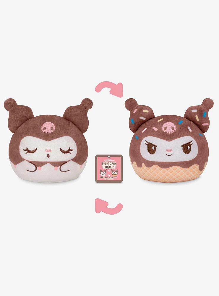 TeeTurtle Sanrio Kuromi Ice Cream 4 Inch Reversible Plush