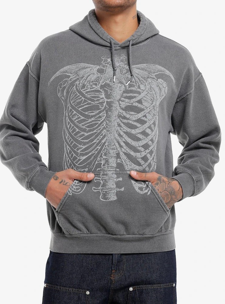 Social Collision Rib Cage Bat Hoodie