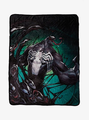 Marvel Venom Snarling Faces Throw Blanket