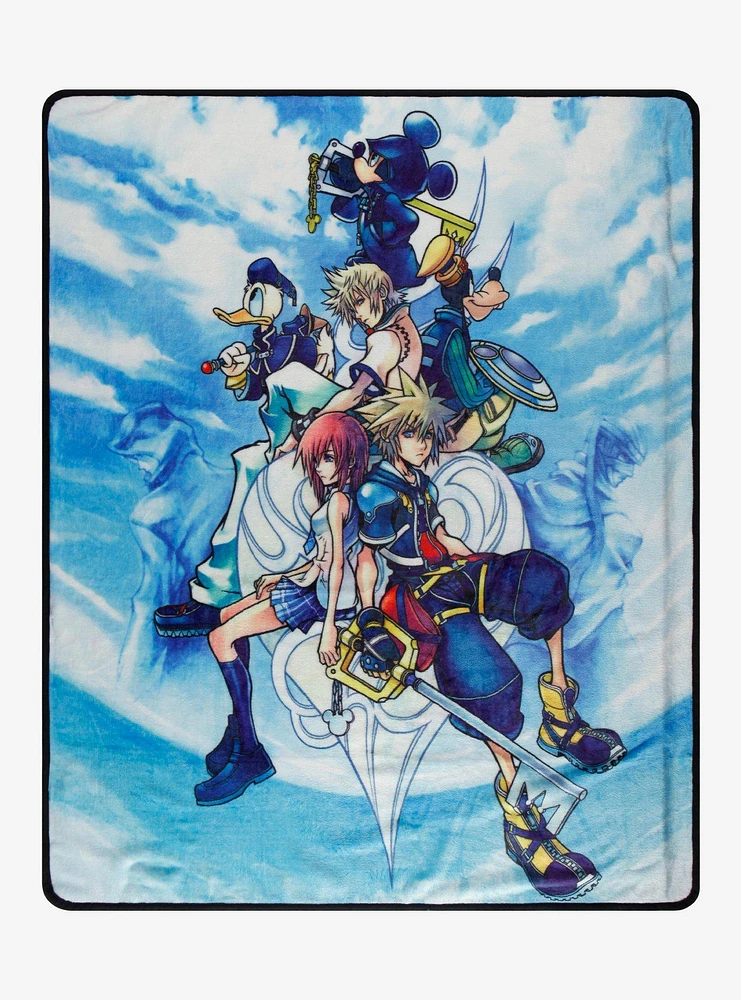 Disney Kingdom Hearts II Poster Throw Blanket