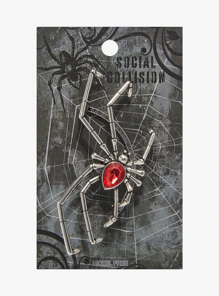 Social Collision Spider Gem Ear Cuff