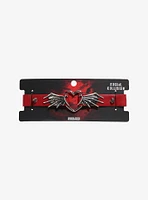 Social Collision Heart Bat Wing Spike Choker