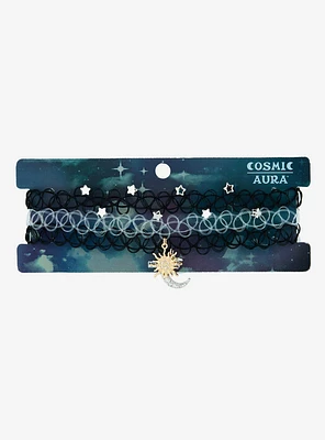 Cosmic Aura Celestial Tattoo Choker Set