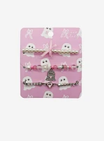 Sweet Society Ghost Bow & Heart Bracelet Set