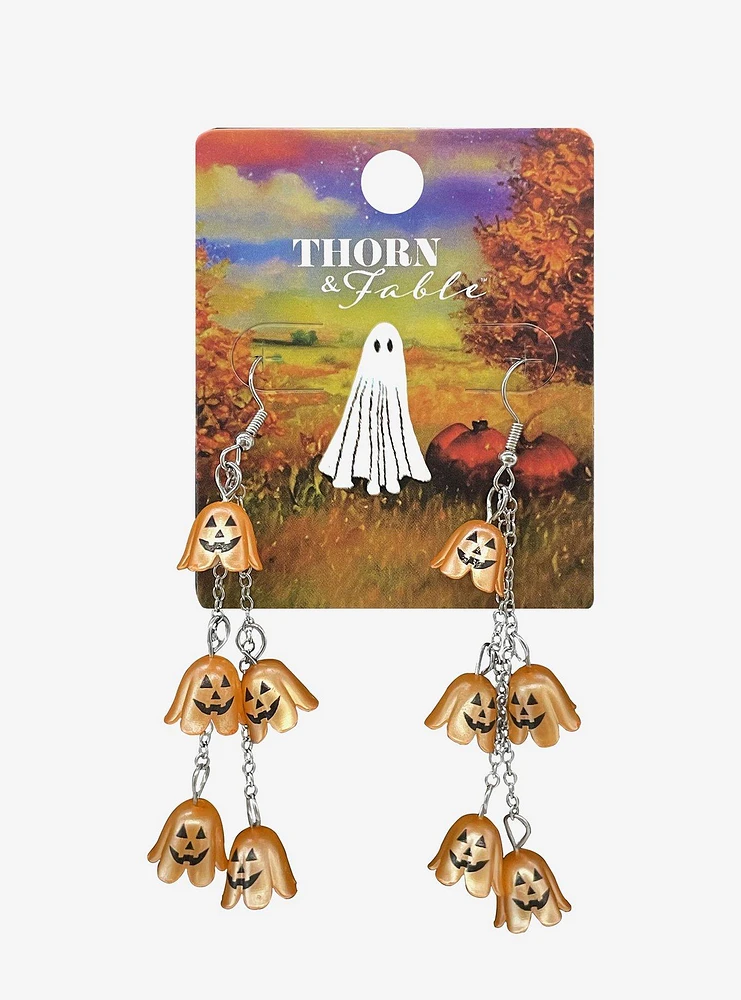 Thorn & Fable Pumpkin Flower Drop Earrings