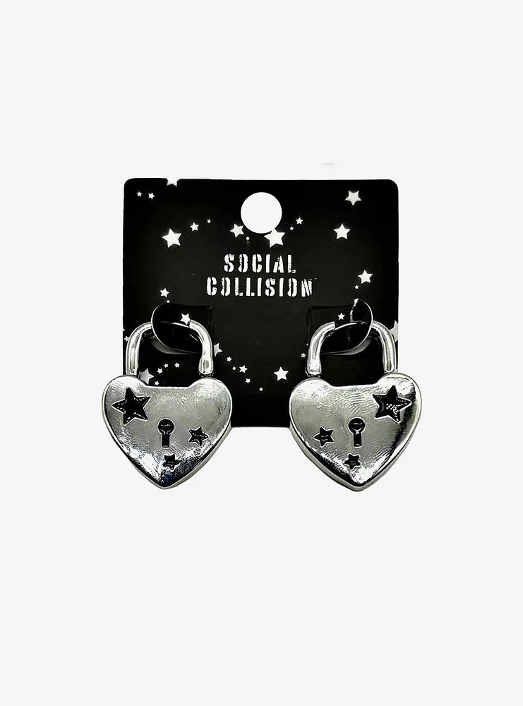 Social Collision Star Heart Locket Earrings