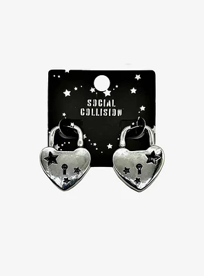 Social Collision Star Heart Locket Earrings