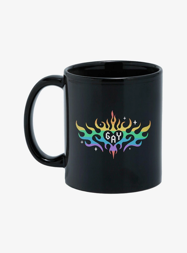 Gay Flaming Heart 11oz Mug