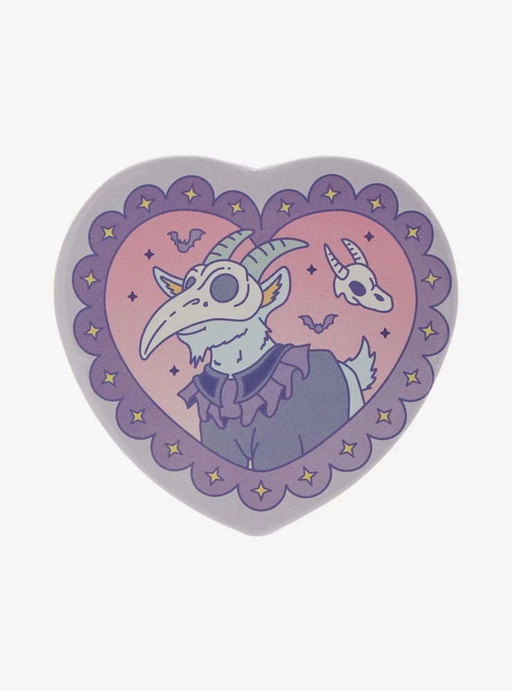 Pastel Skull Goat Heart 3 Inch Button