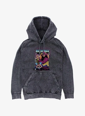 WWE Macho Man Randy Savage Mineral Wash Hoodie