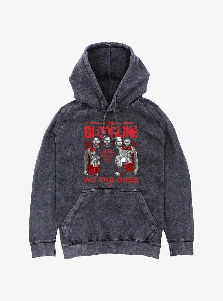 WWE Bloodline Group Mineral Wash Hoodie