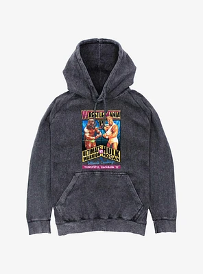 WWE WrestleMania 6 The Ultimate Challenge Warrior Vs. Hulk Hogan Mineral Wash Hoodie