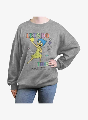 Disney Pixar Inside Out 2 Let's Do This Joy Girls Oversized Sweatshirt