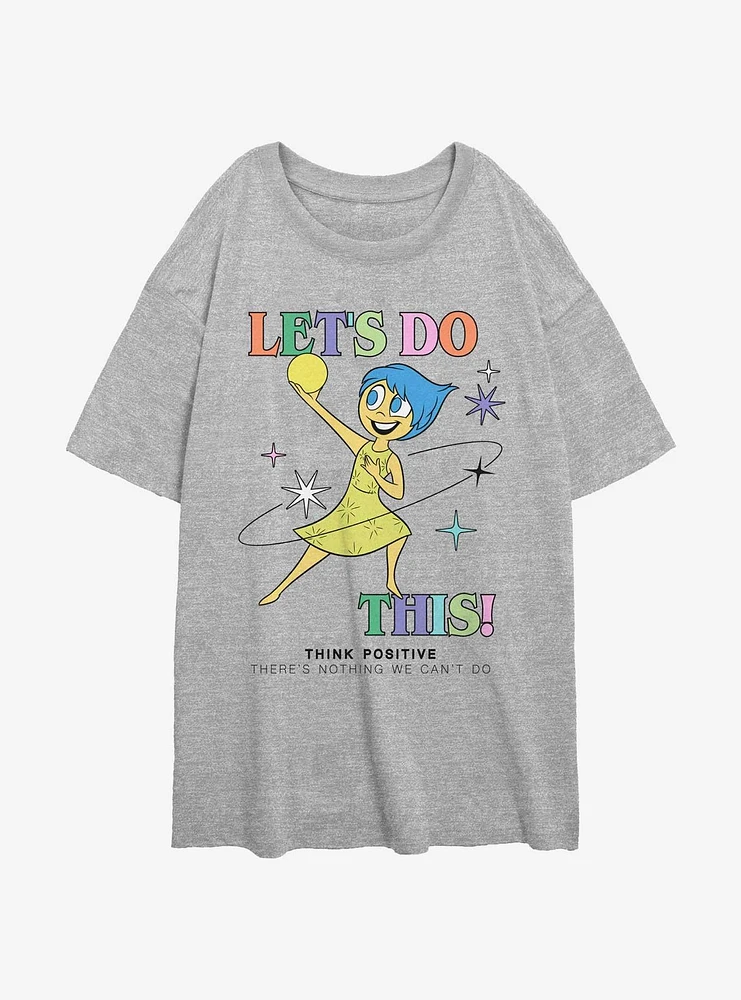 Disney Pixar Inside Out 2 Let's Do This Joy Girls Oversized T-Shirt