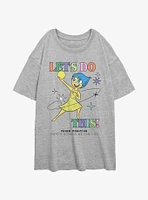 Disney Pixar Inside Out 2 Let's Do This Joy Girls Oversized T-Shirt