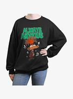 Disney Pixar Inside Out 2 Always Anxious Girls Oversized Sweatshirt