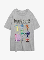 Disney Pixar Inside Out 2 Textbook Of Emotions Girls Oversized T-Shirt