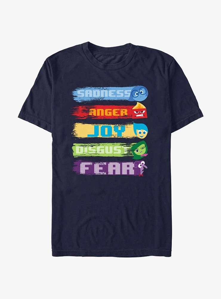 Disney Pixar Inside Out 2 Stripe Tripe T-Shirt