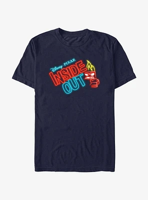 Disney Pixar Inside Out 2 Angry Neon Logo T-Shirt