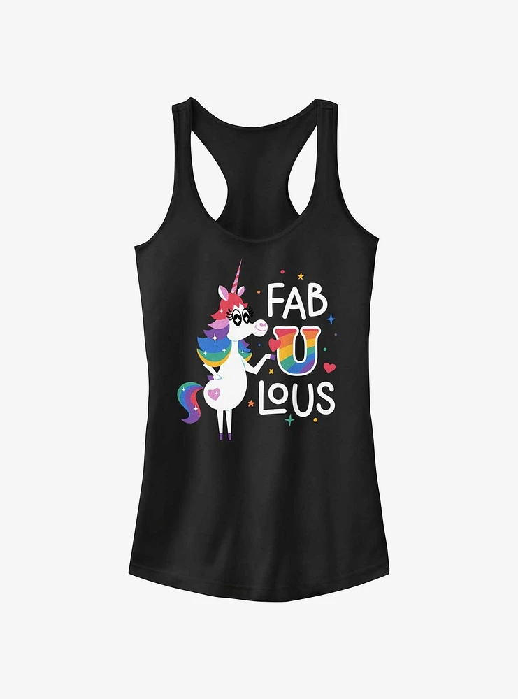 Disney Pixar Inside Out 2 Unicorn Fabulous Rainbow Girls Tank