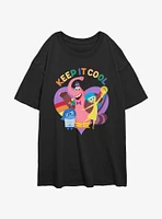 Disney Pixar Inside Out 2 Keep It Cool Girls Oversized T-Shirt