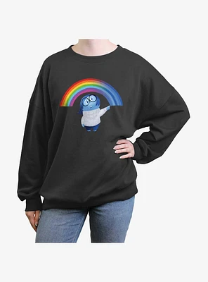 Disney Pixar Inside Out 2 Sadness Cheer Up Girls Oversized Sweatshirt