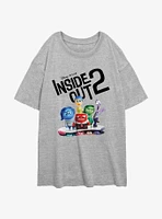 Disney Pixar Inside Out 2 Movie Poster Girls Oversized T-Shirt