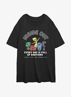 Disney Pixar Inside Out 2 Every Day Emotions Girls Oversized T-Shirt