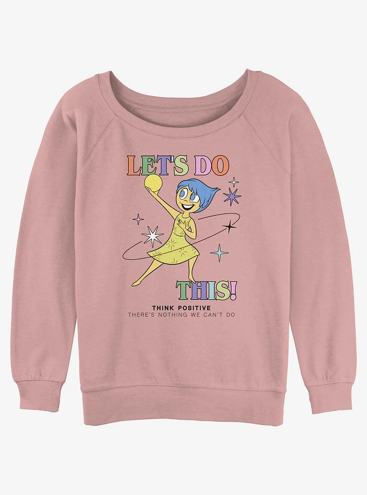 Disney Pixar Inside Out 2 Let's Do This Joy Womens Slouchy Sweatshirt