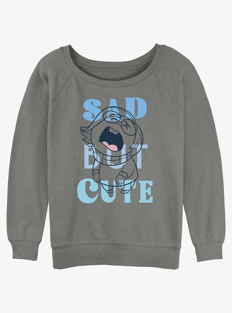 Disney Pixar Inside Out 2 Sad But Cute Womens Slouchy Sweatshirt