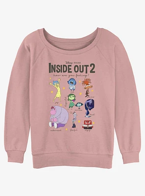 Disney Pixar Inside Out 2 Textbook Of Emotions Womens Slouchy Sweatshirt