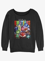 Disney Pixar Inside Out 2 Feel Your Emotions Womens Slouchy Sweatshirt