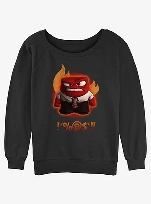 Disney Pixar Inside Out 2 Anger Managed Womens Slouchy Sweatshirt