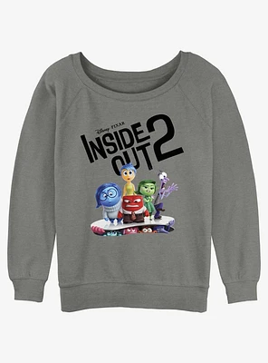 Disney Pixar Inside Out 2 Movie Poster Womens Slouchy Sweatshirt