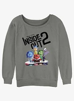 Disney Pixar Inside Out 2 Movie Poster Womens Slouchy Sweatshirt