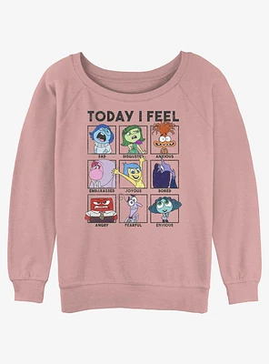 Disney Pixar Inside Out 2 Today I Feel Womens Slouchy Sweatshirt