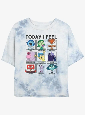 Disney Pixar Inside Out 2 Today I Feel Womens Tie-Dye Crop T-Shirt