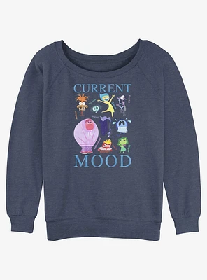 Disney Pixar Inside Out 2 Current Mood Womens Slouchy Sweatshirt