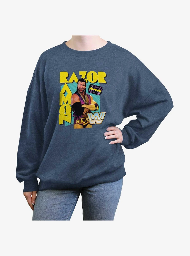 WWE Razor Ramon Hype Girls Oversized Sweatshirt