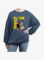 WWE Razor Ramon Hype Girls Oversized Sweatshirt