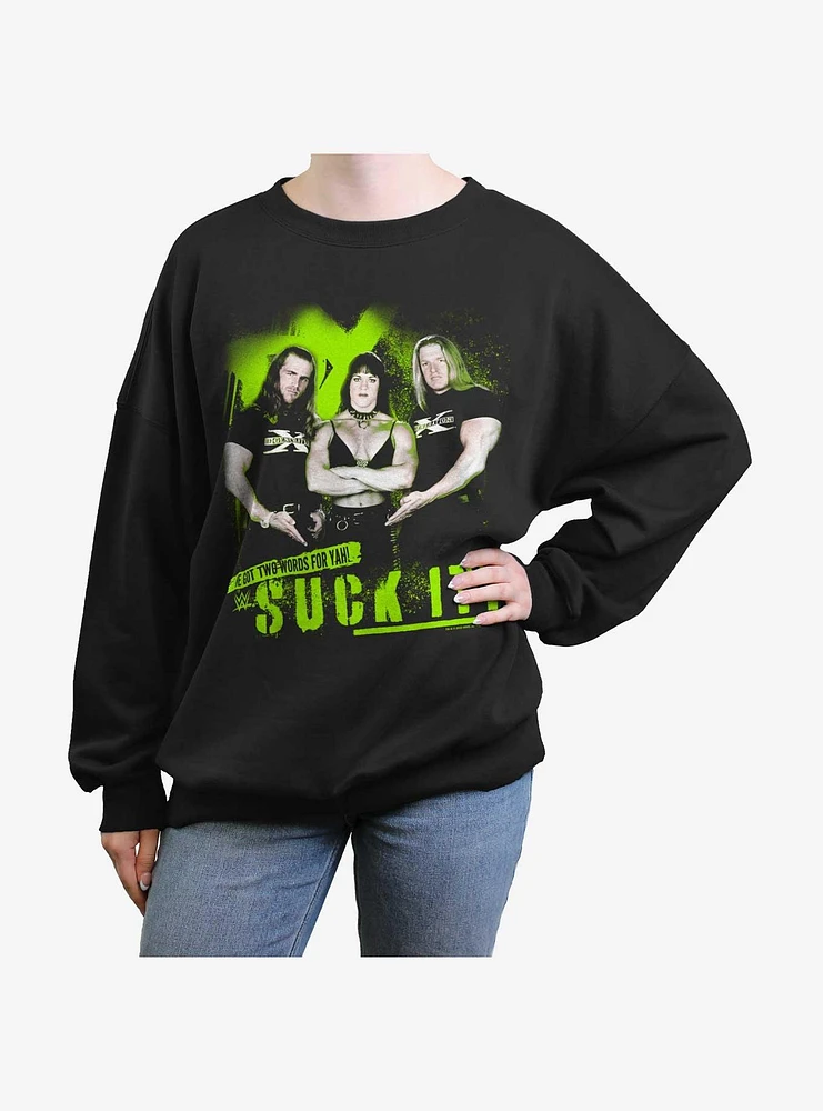 WWE Two Words For Ya Girls Oversized Sweatshirt