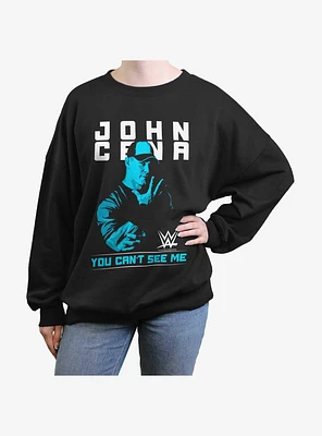 WWE John Cena You Can't See Me Girls Oversized Sweatshirt