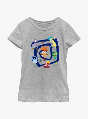 Disney Pixar Inside Out 2 All Emotions Swirling Girls Youth T-Shirt