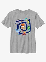 Disney Pixar Inside Out 2 All Emotions Swirling Youth T-Shirt